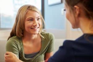 teen beginning a dialectical behavior therapy program