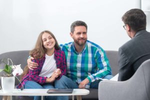 family counseling for teens has helped this family significantly and this father and daughter are grateful to their counselor